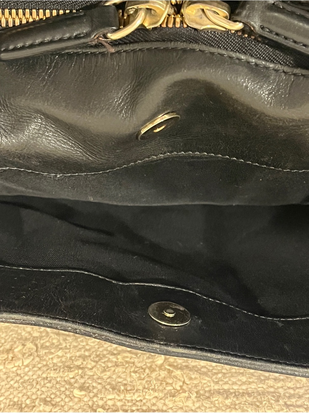 Authentic XL Givenchy Obsedia Black Leather Satchel - Picture 8 of 16